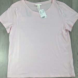 H&M Pink Short Sleeve T-Shirt Medium 100% Cotton New with Tags
